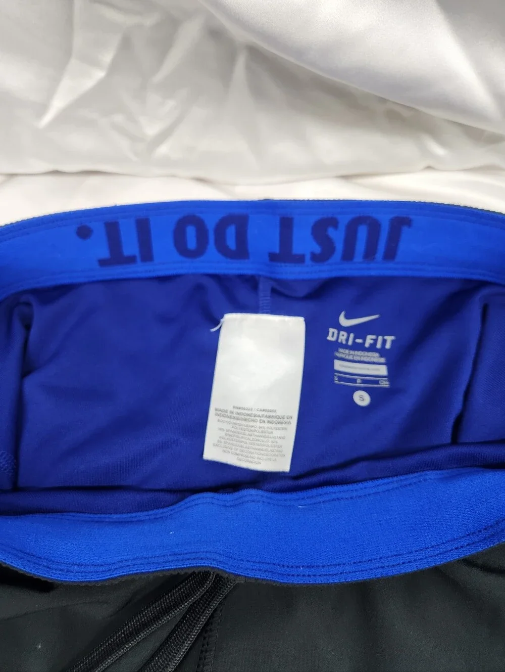 Nike Black Running Shorts with Blue Accent